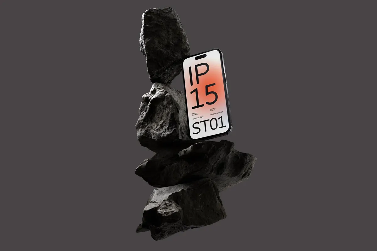 Standing iPhone Mockup