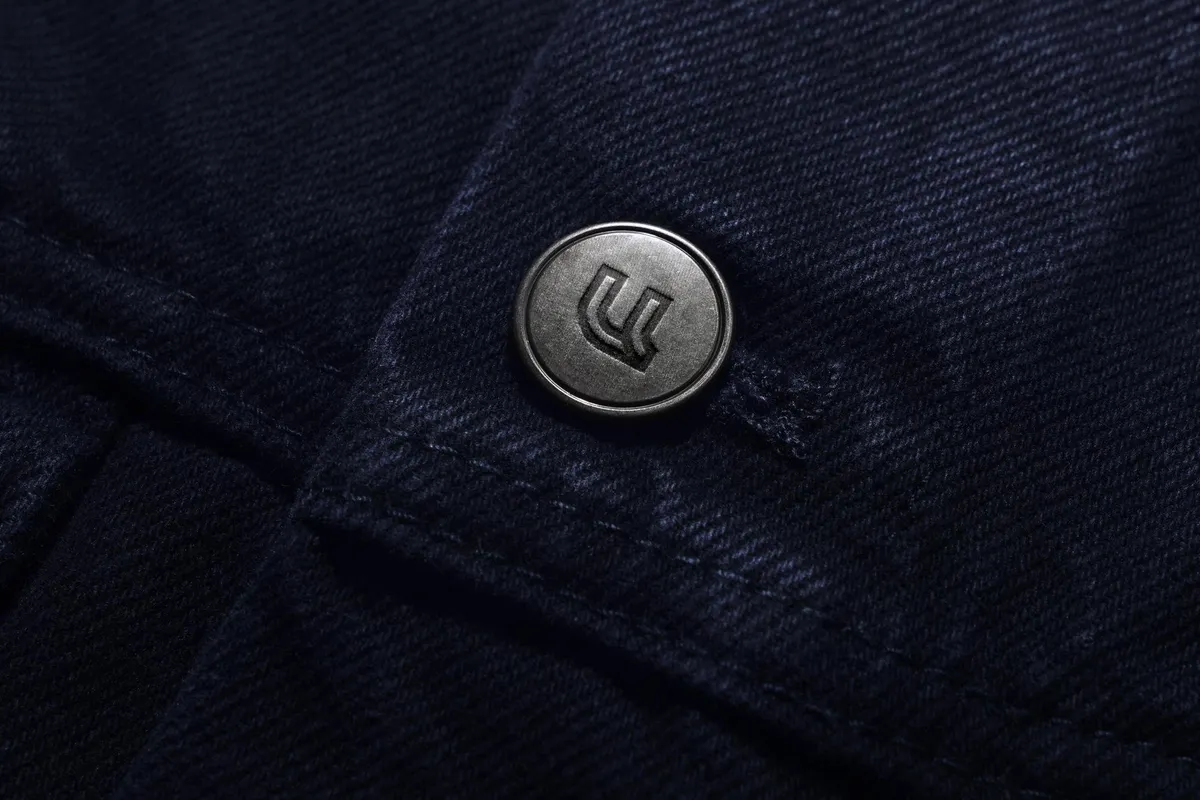 Denim Brand Button Mockup