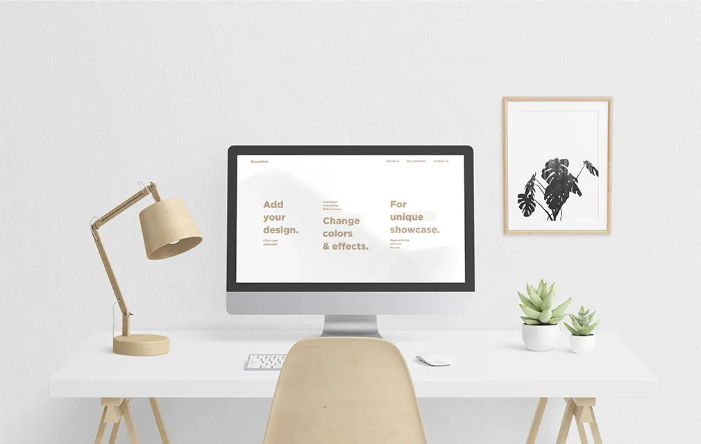 Scandi Vanilla MacBook & iMac Mockup Set