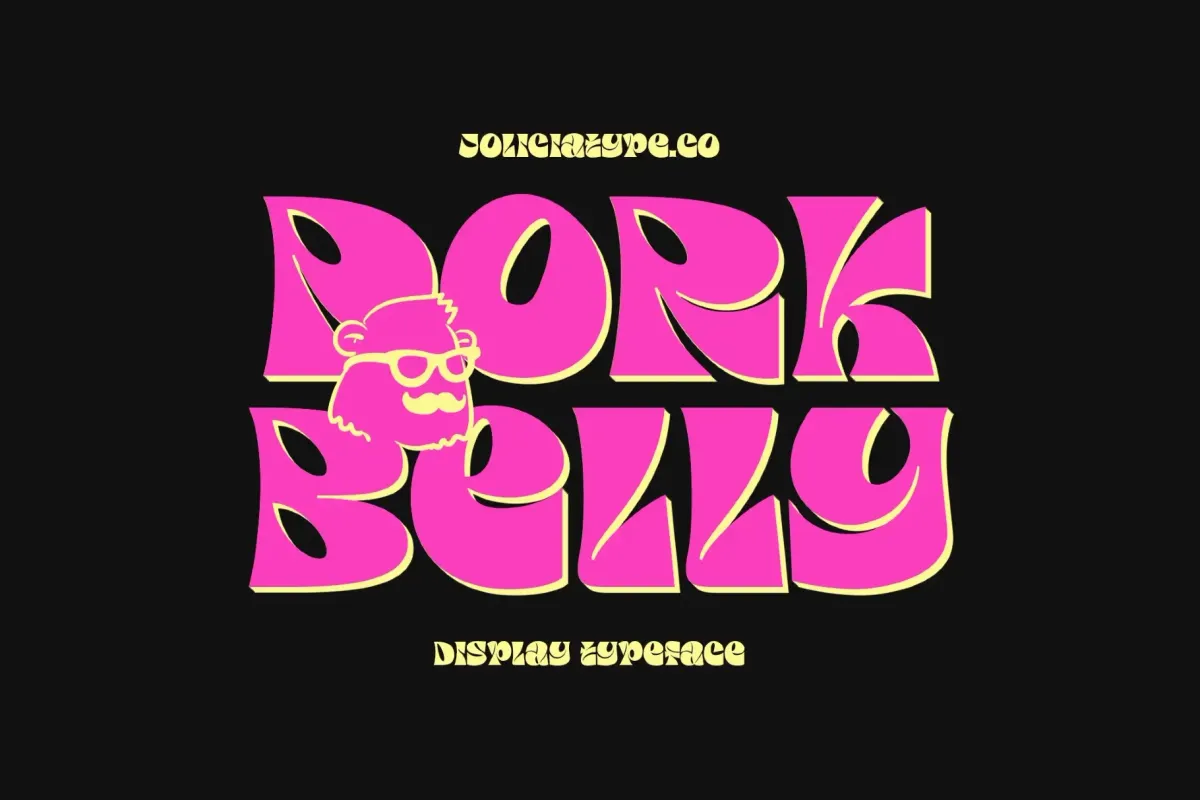 Pork Belly - Groovy Bubble Display Font