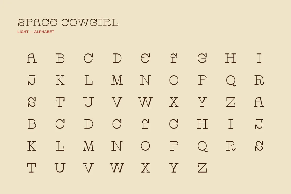 Space Cowgirl - Experimental Font Family