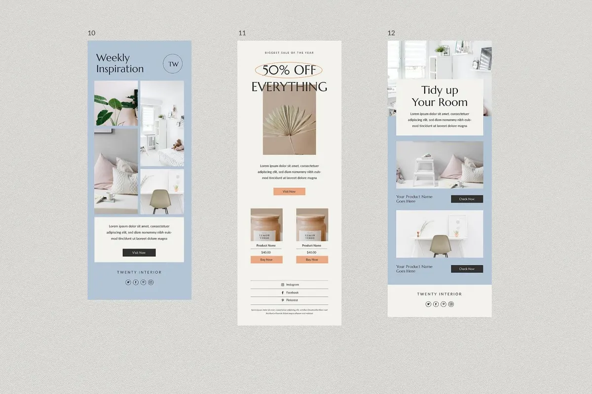 Twelve Newsletter Templates