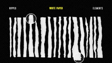 20 Ripped White Paper Elements