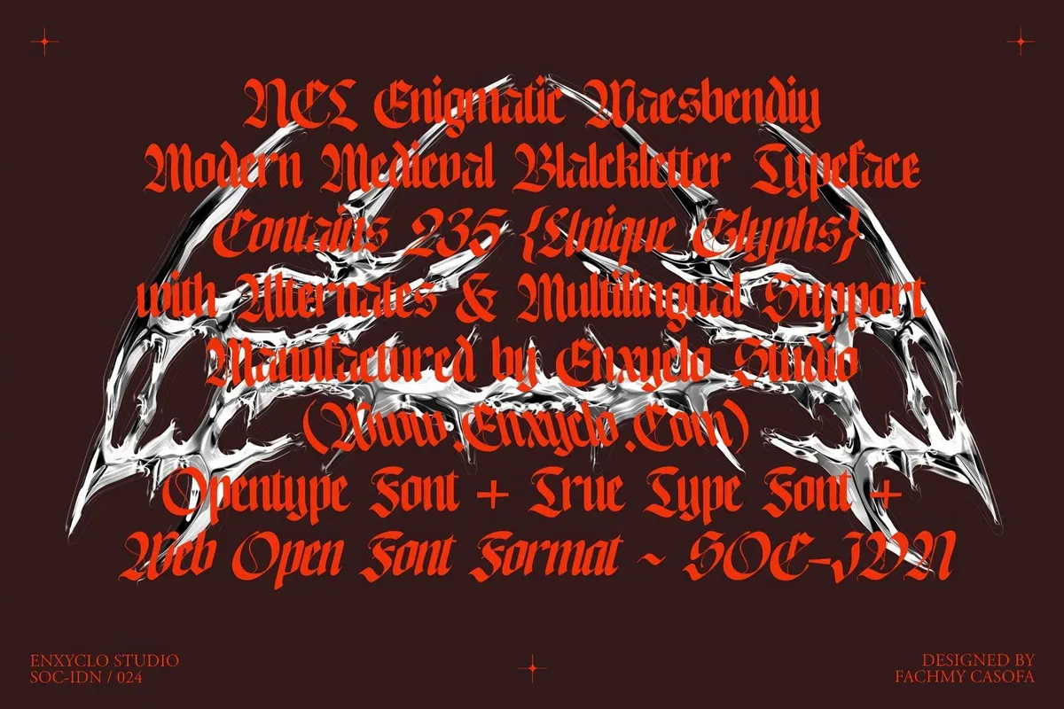 NCL Enigmatic Waesbendiy — Blackletter Font