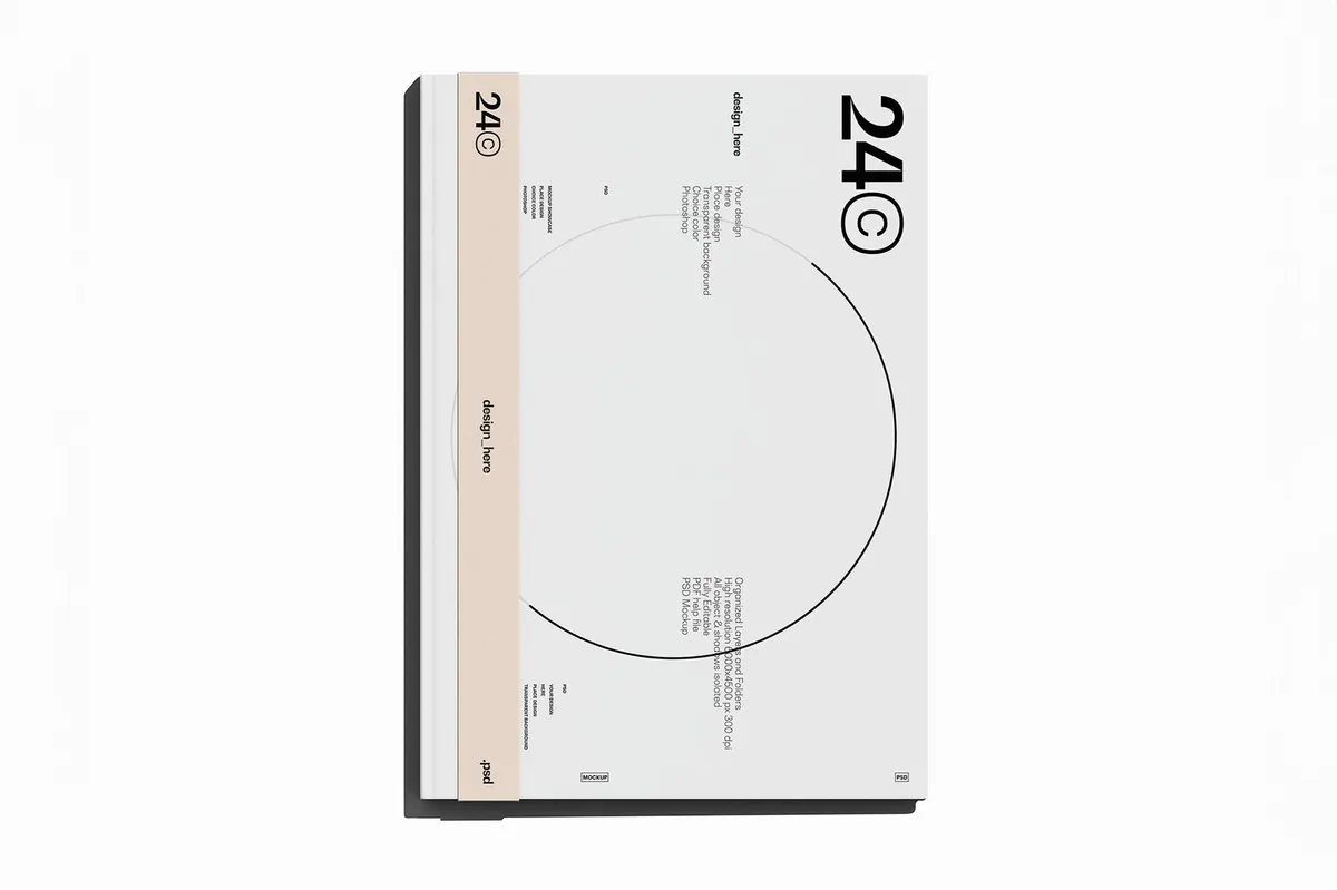 Floating Hardcover Book Mockup