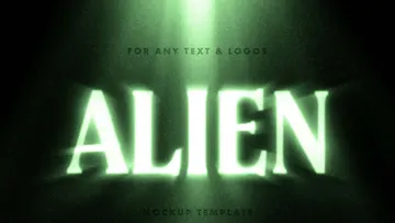 Alien Glow Text Effect
