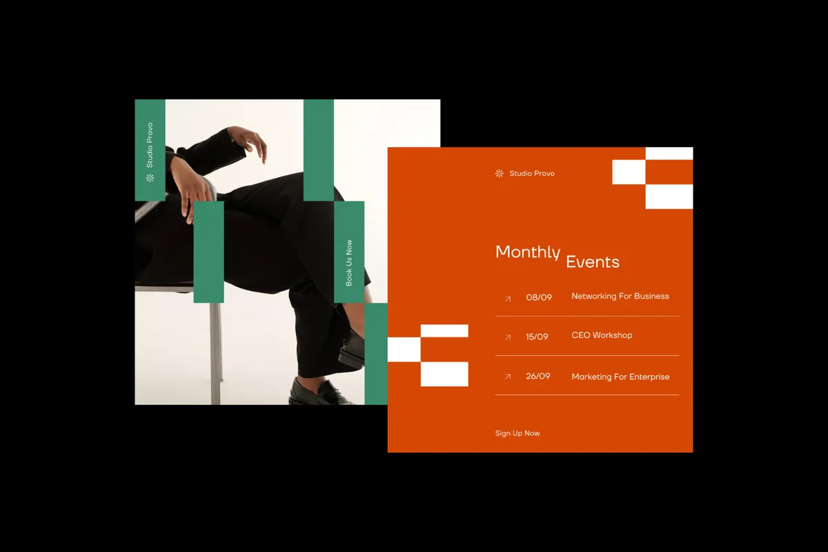 Business Social Media Kit - Canva Instagram Templates