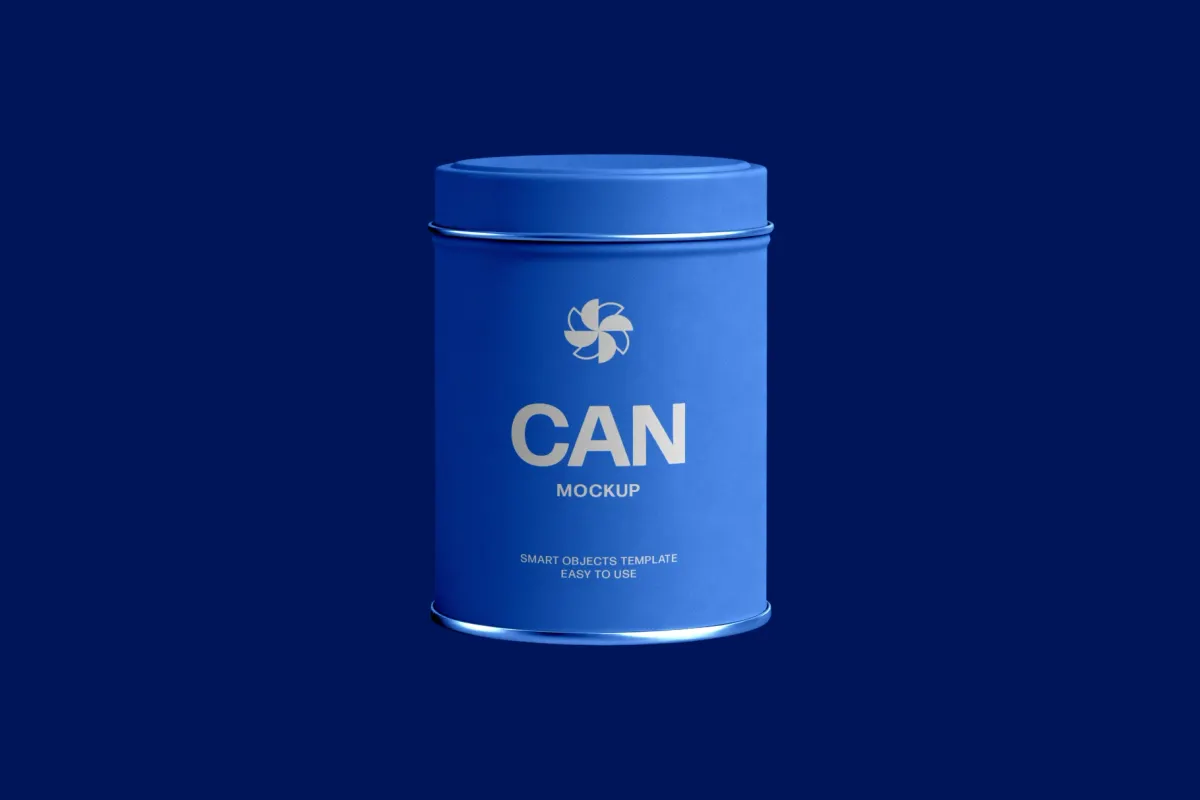 Metal Tea Tin Can Mockup