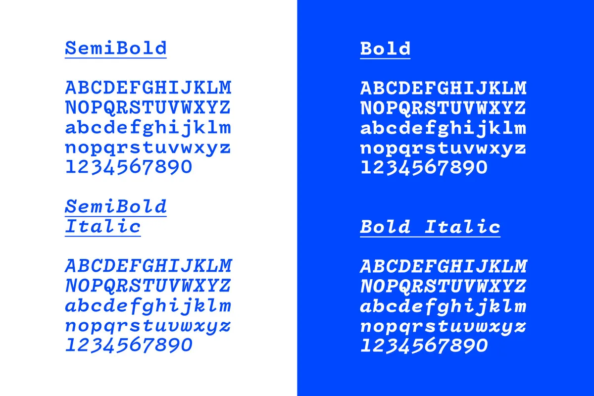 Drafting Mono Typeface