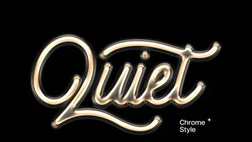 Golden Chrome Logo Mockup