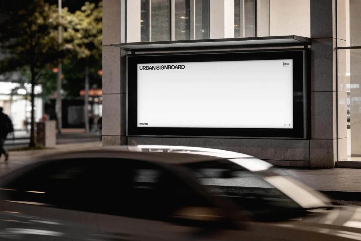Urban Signboard Mockup