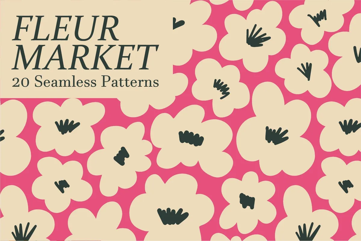 Retro Flower Seamless Patterns