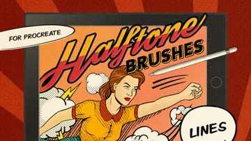Comics Halftone Procreate Brushes