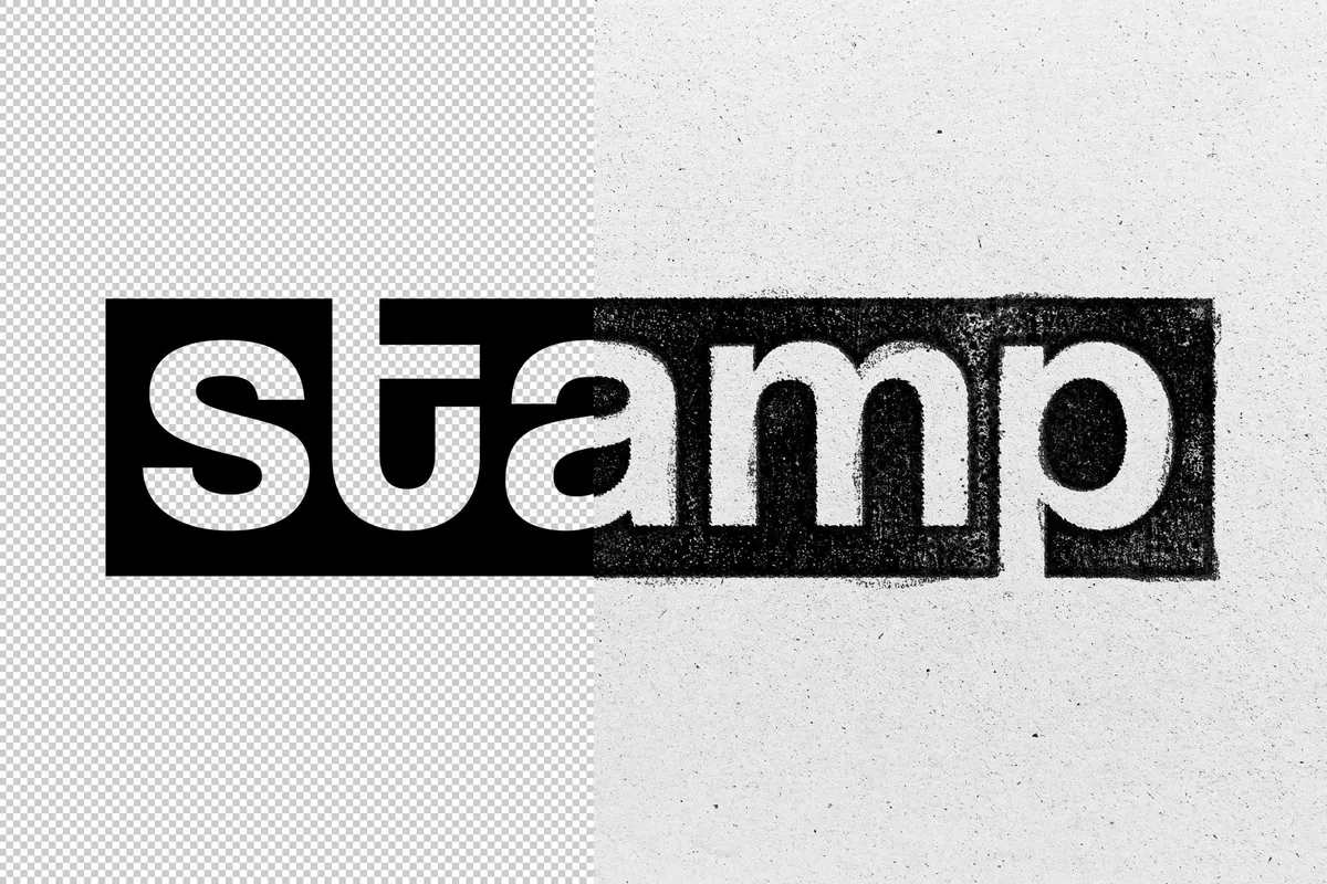 Ink Stamp Text Effect