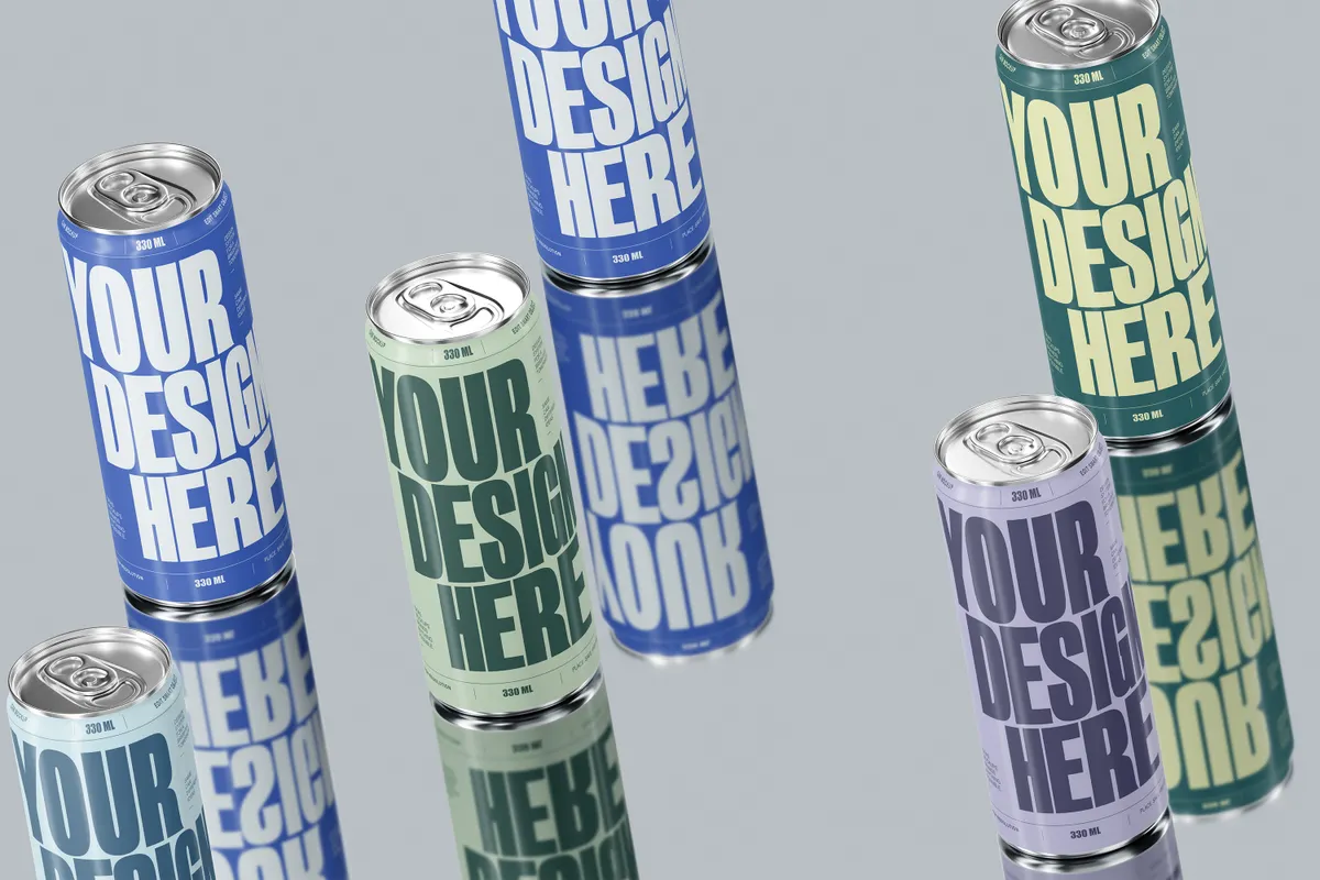 Mirror Composition 330ml Can Mockup