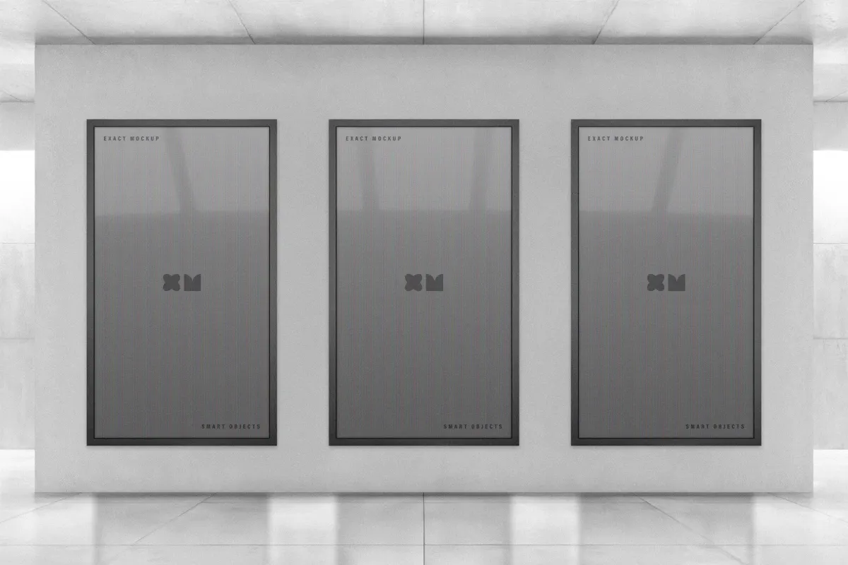 Gallery Framed Posters Mockup