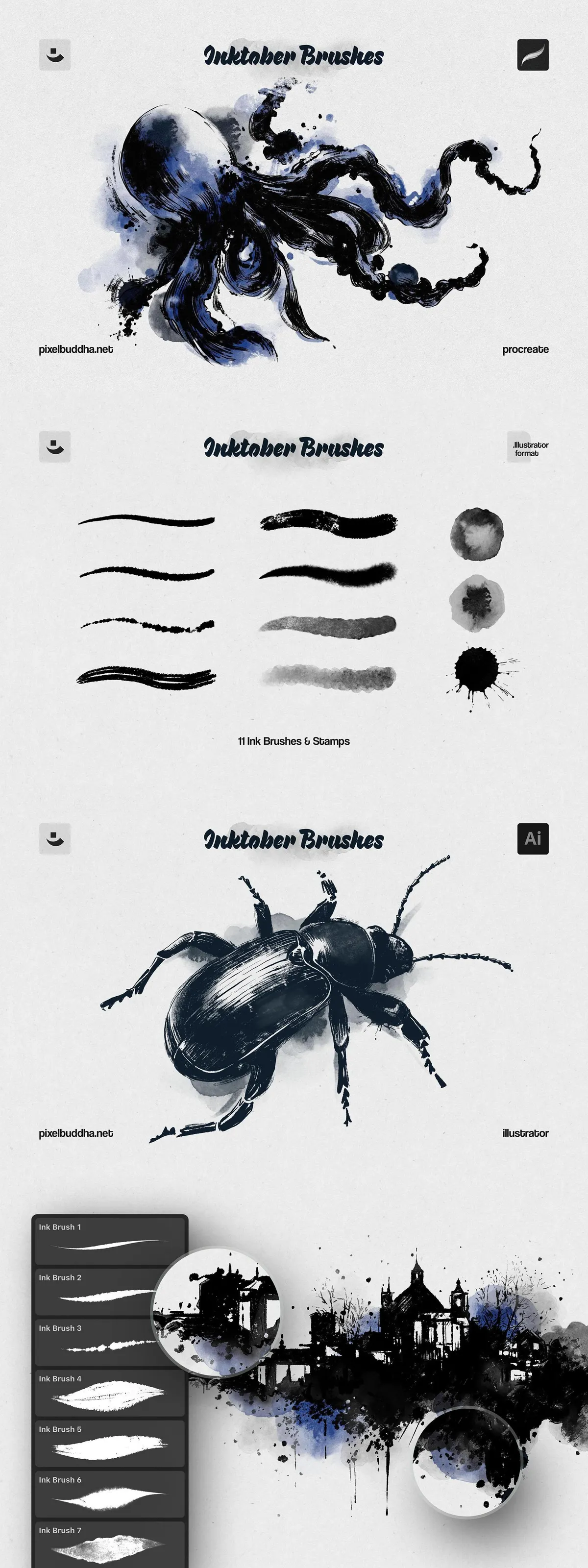 25-in-1 Procreate Brushes Bundle
