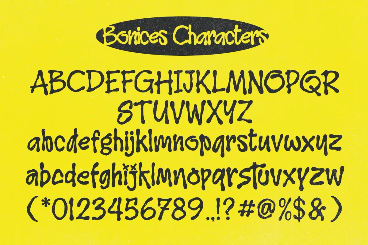 Bonices - Hand Drawn Display Font