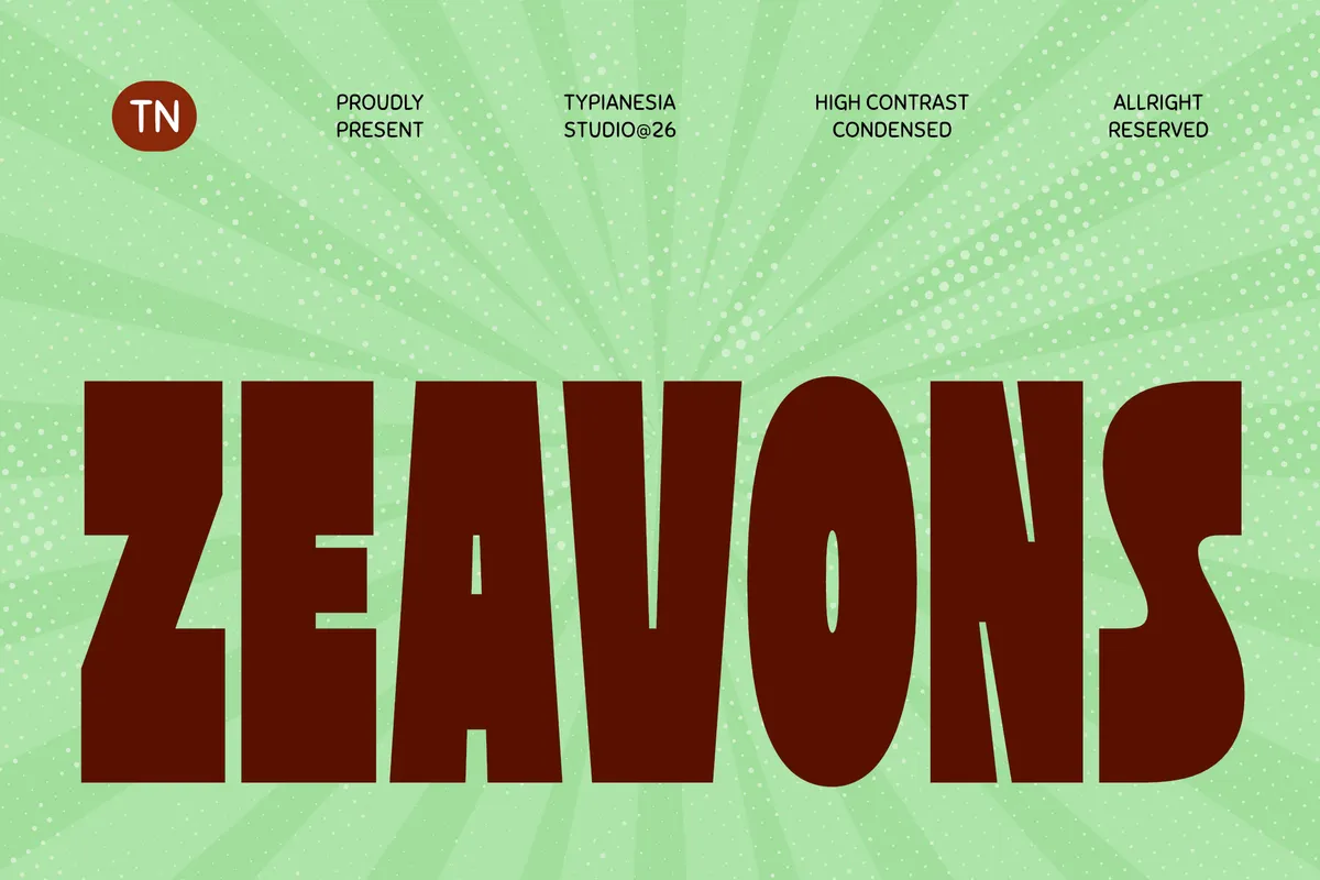 Zeavons - Retro Condensed Display Font