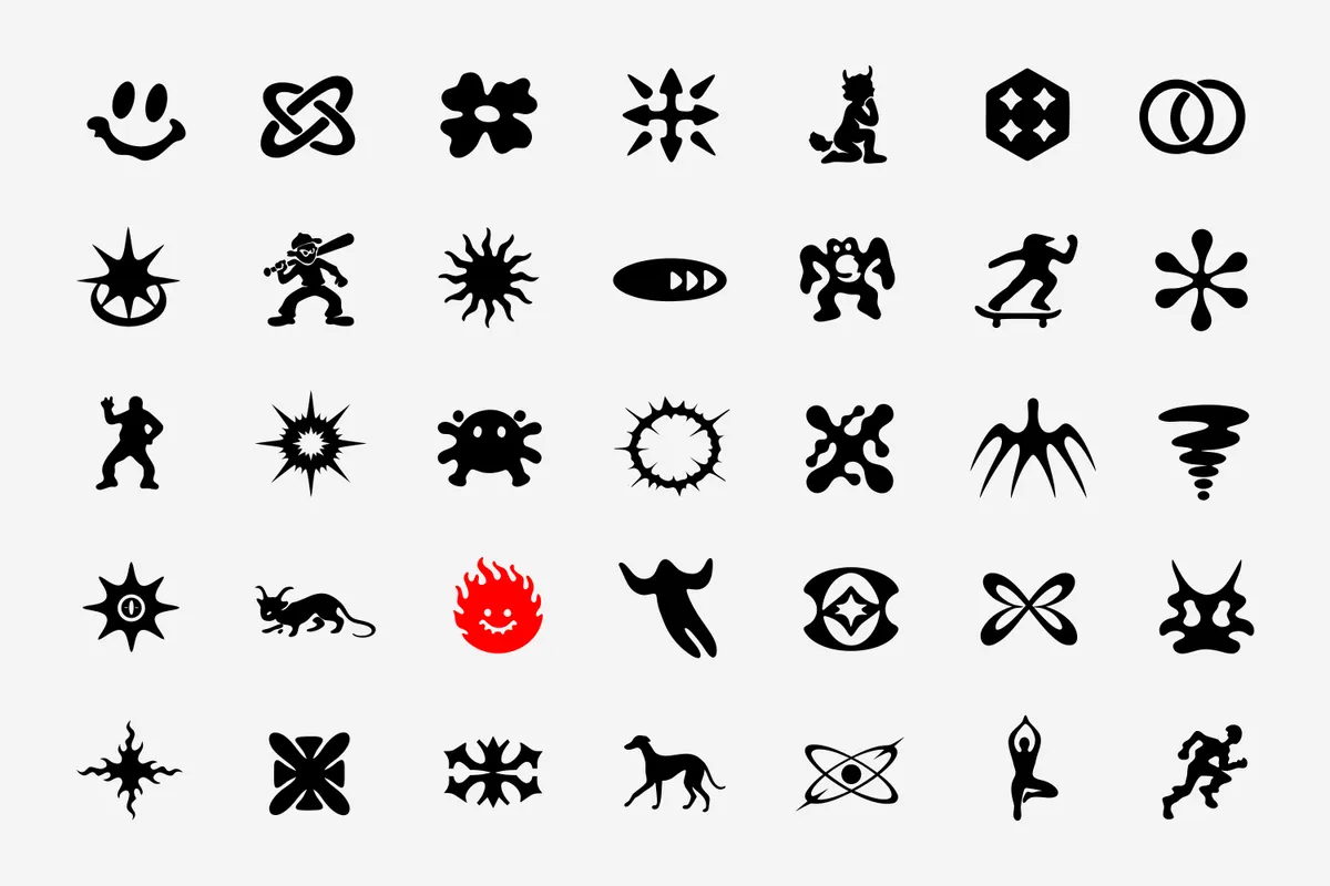 Chaos Kit. 35 Experimental Vector Symbols