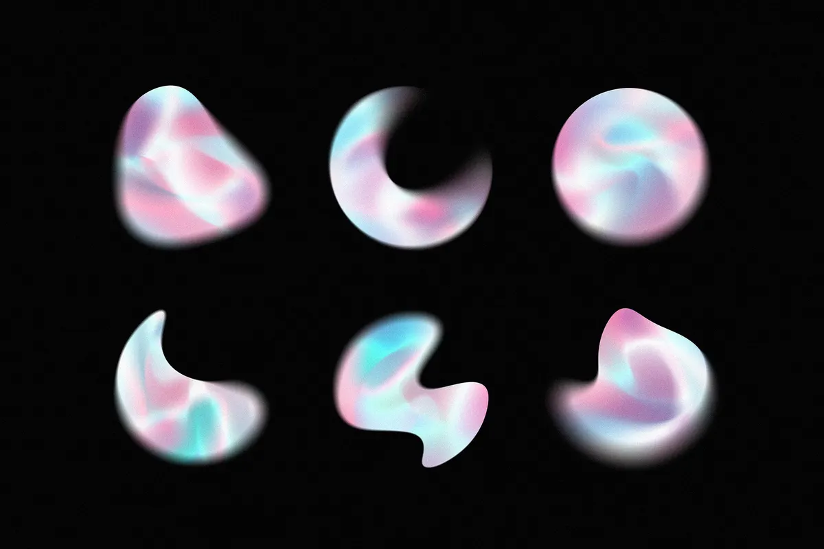 Chroma Gradient Texture Shapes