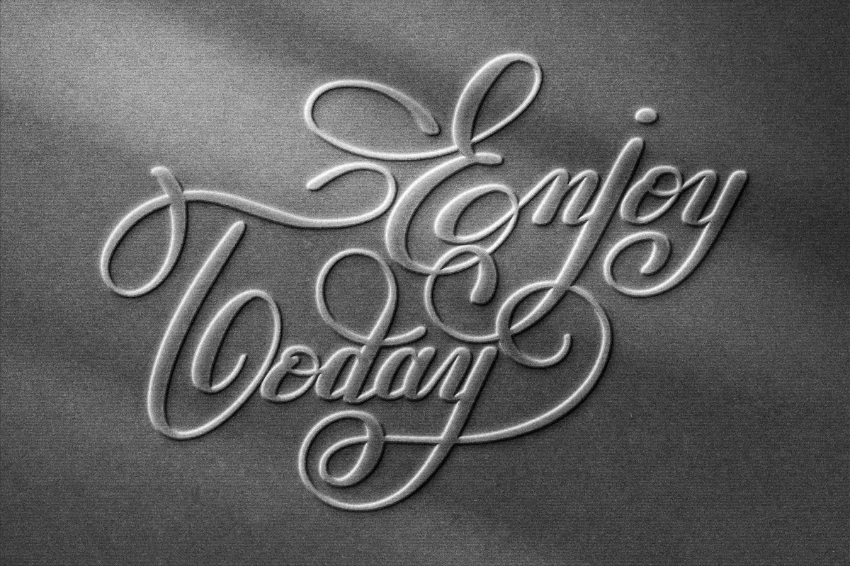 Embossed Color Paper Text Effect