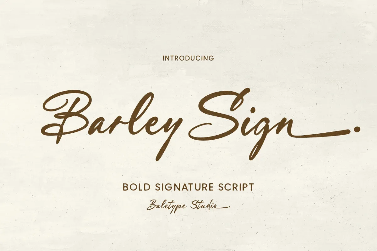 Barley Sign - Bold Signature Script Font