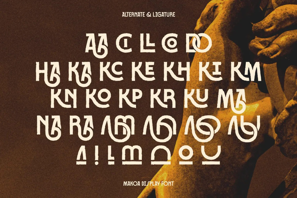 Makura - Rough Artifact Display Font