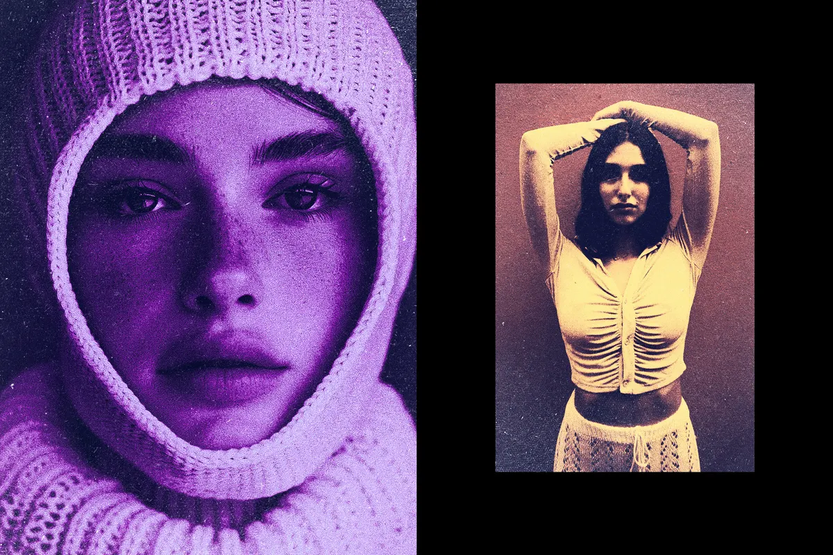 Retro Grainy Duotone Photo Effect