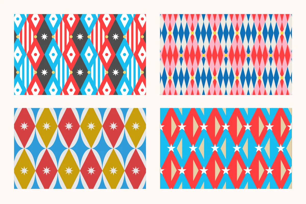 Neo Circus Seamless Pattern