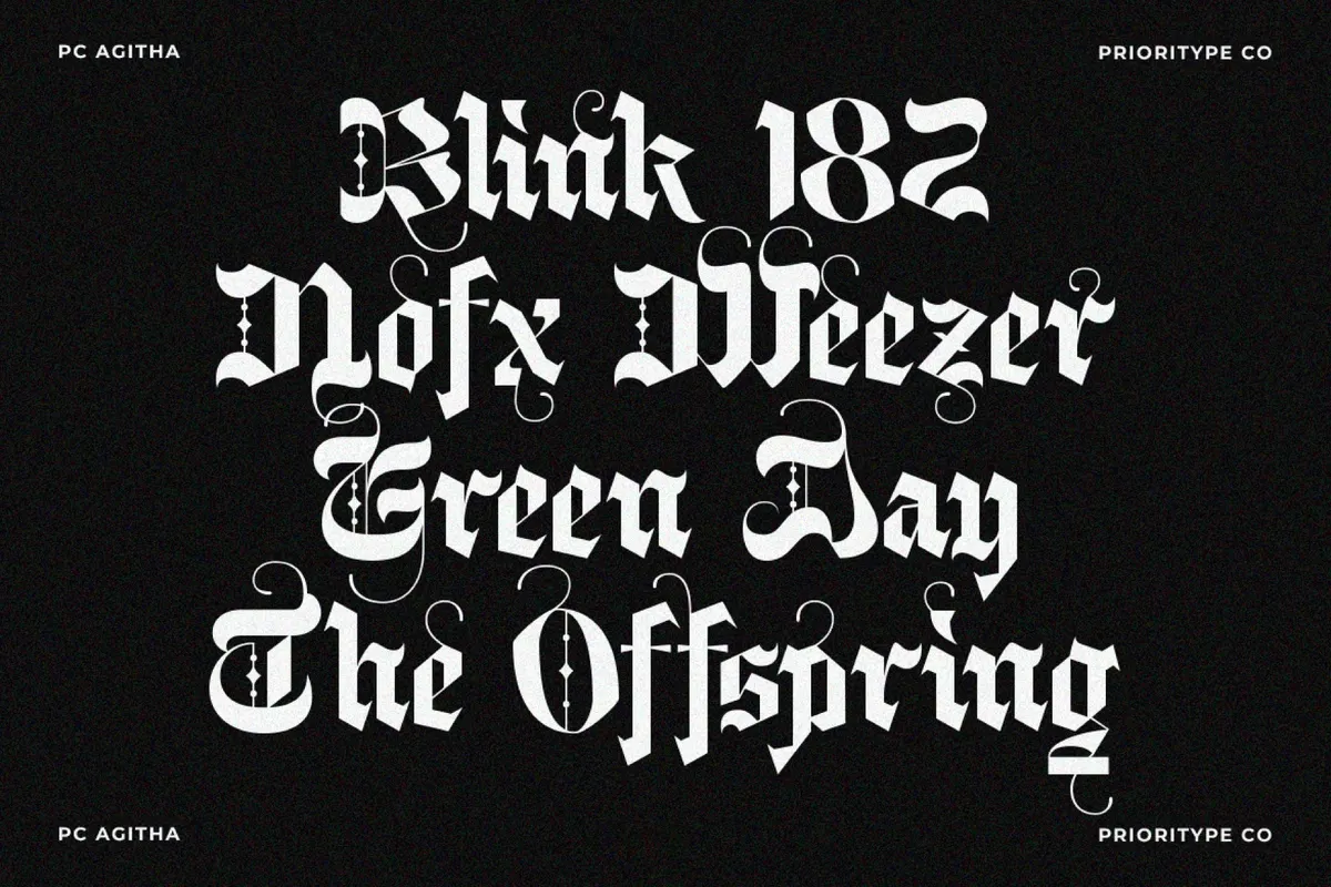 PC Agitha – Modern Blackletter Font
