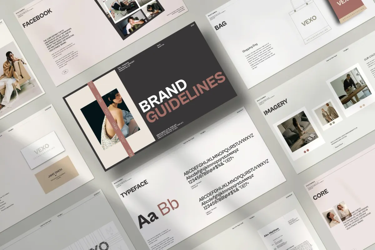 Vexo Brand Guidelines Presentation Template