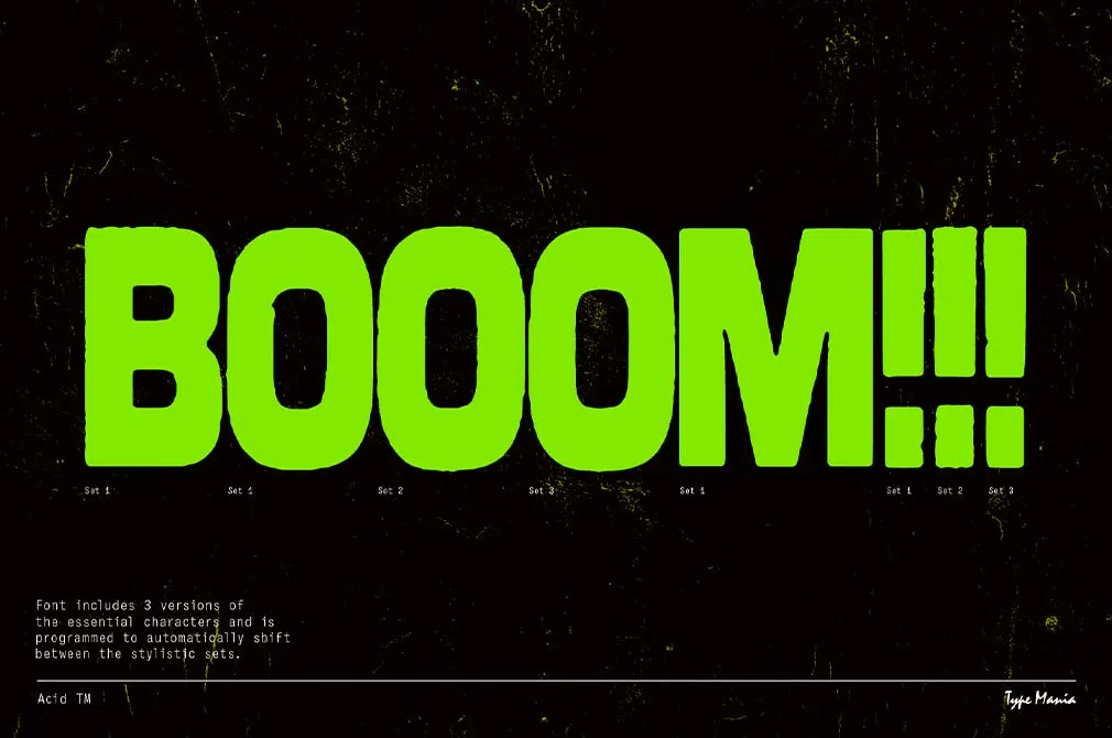 Acid TM — Rugged Dynamic Typeface