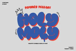 Holymoly Bubble Graffiti Display Font