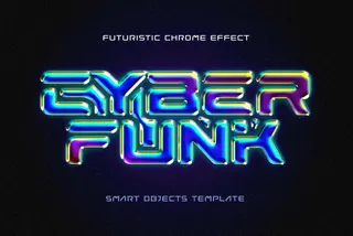 Cyber Funk: Futuristic Chrome Effect