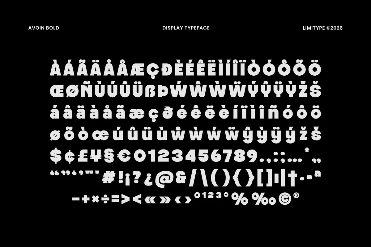 Avoin - Bold Rounded Display Font