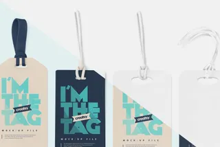 Luggage Diaper Tag Mockups
