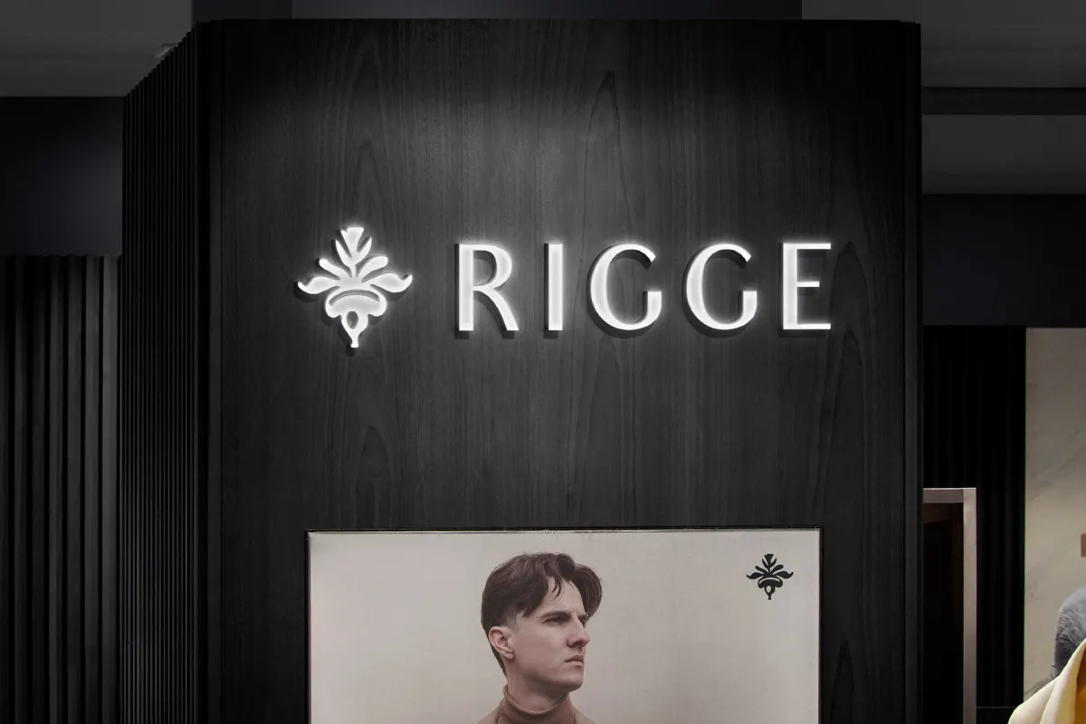 In-Store Wood Wall 3D Signage Mockup