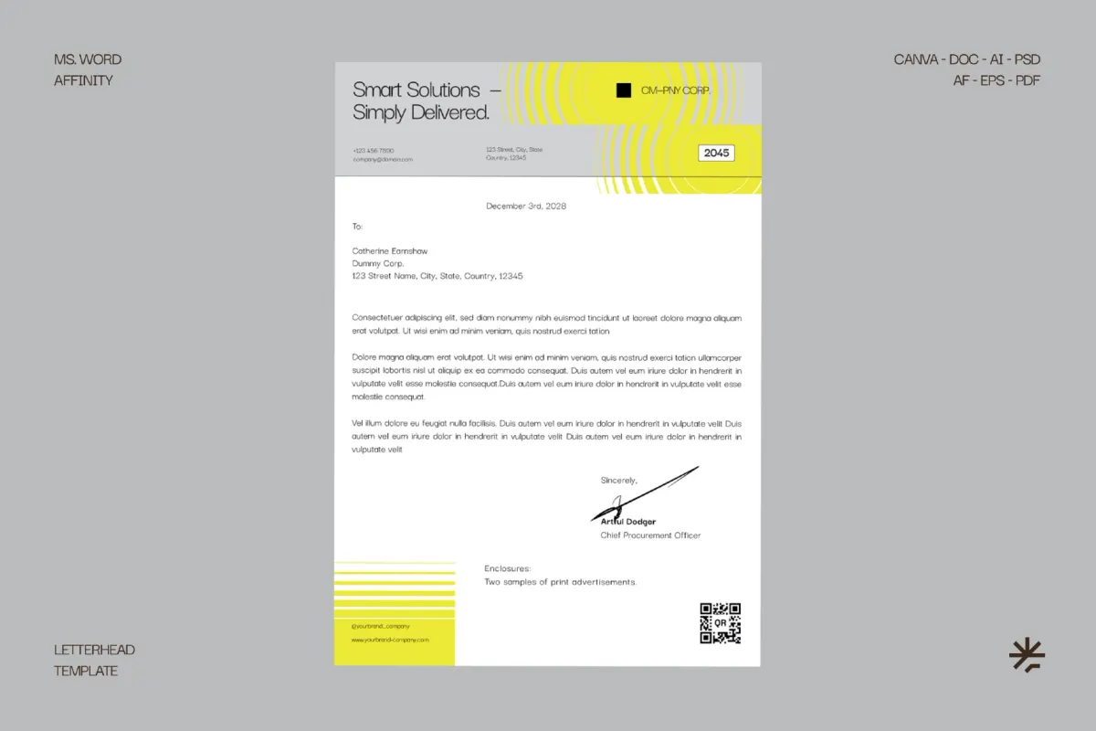 Geometric Letterhead Template - GEU