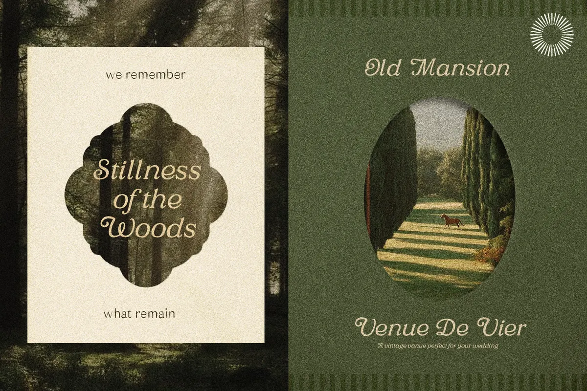 Bark & Paper Press - Vintage Serif & Sans Font Duo