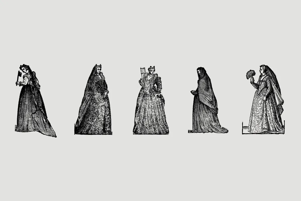 History of Fashion - Vector Illustrations