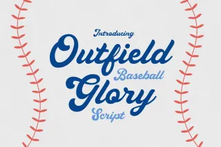 Outfield Glory - Vintage Baseball Script Font
