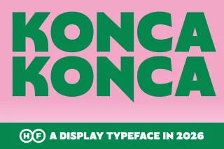 Konca HF - Bold Retro Display Font Duo