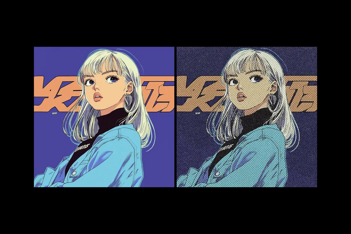 Comic Halftone Print Effect