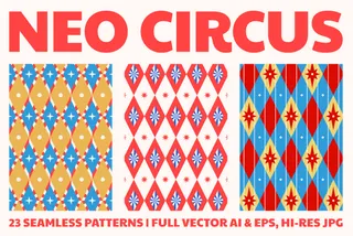 Neo Circus Seamless Pattern