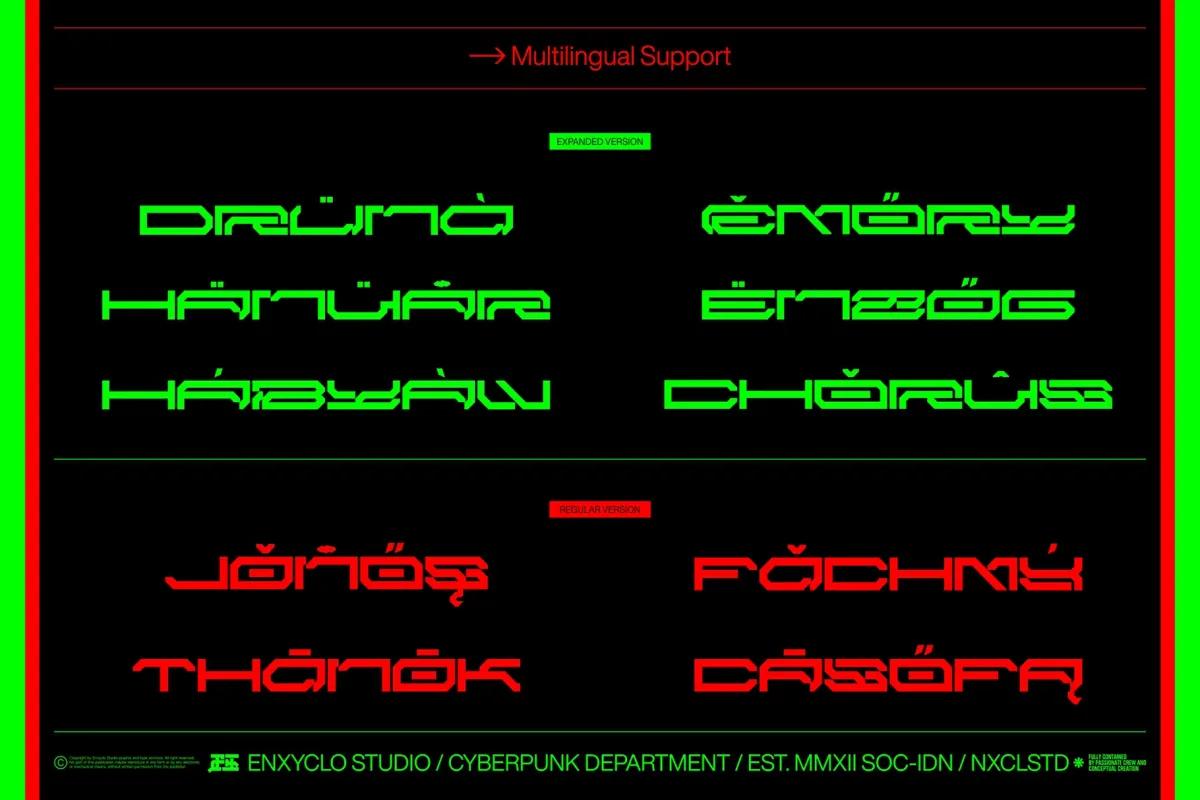 NCL Brayqose - Cyberpunk Futuristic Display Font