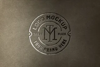 Glossy Debossed Logo Mockup