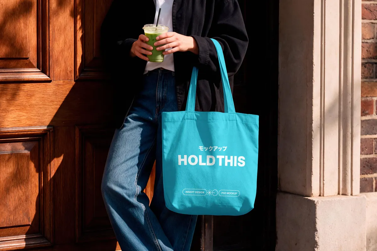Tall Canvas Tote Bag Mockup