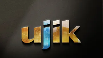 Golden Glass Logo Mockup