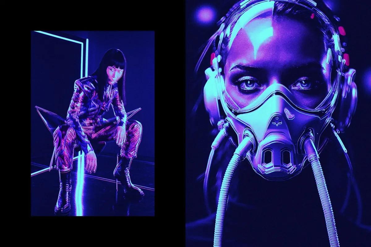 Bright Cyberpunk Photo Effect